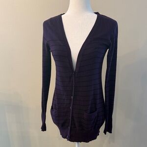 Massimo Woman's Medium Purple Cardigan Sweater